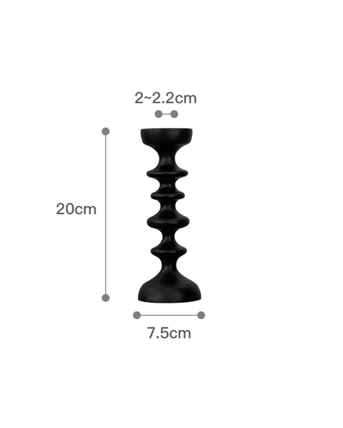 Carvallo Sculptor – Lyxig Träljushållare med Skulptural Elegans Carvallo
