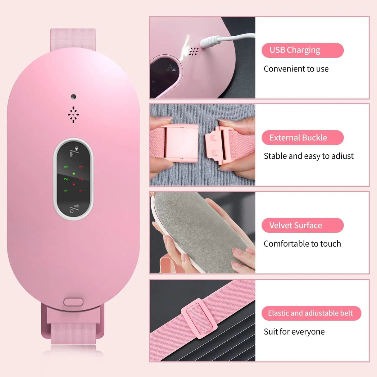 Menstrual Relief Massager – Värme- och vibrationsterapi MILA Sverige