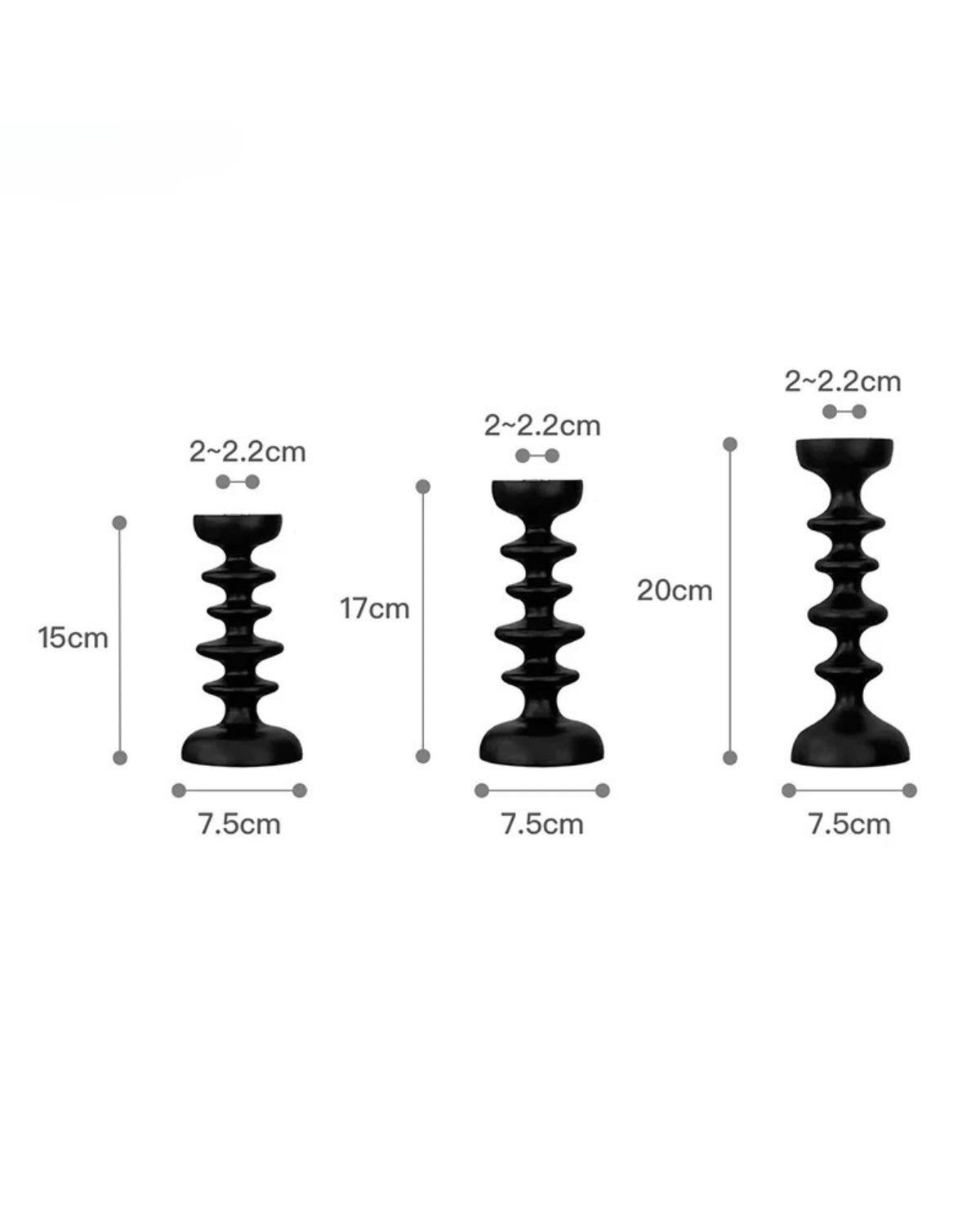 Carvallo Sculptor – Lyxig Träljushållare med Skulptural Elegans Carvallo