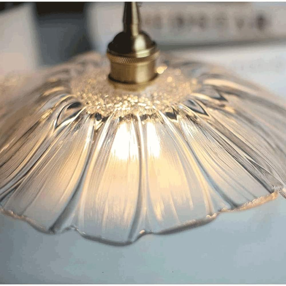 Vintage Floral Glass Pendant Light Fixture for Dining Room - Elegant Retro Design to Illuminate Your Space Carvallo