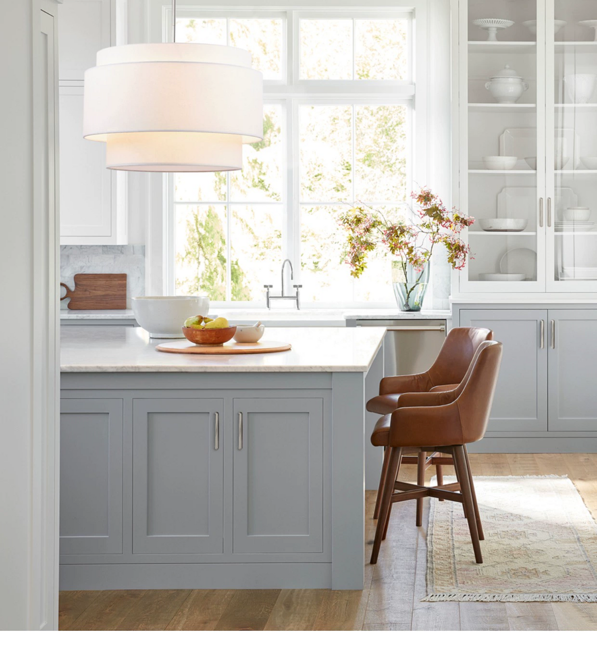 Bauhaus Beige Flerskiktad Linne Trommel Hänglampa Carvallo