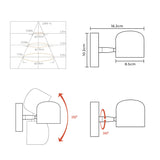 Carvallo – Dimmbar vägglampa med minimalistisk design och roterbar huvud Carvallo