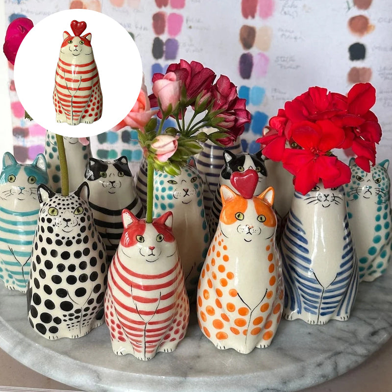 PurrDots - Leggsyr Kattevase med Prikker till Charmig Heminredning Carvallo