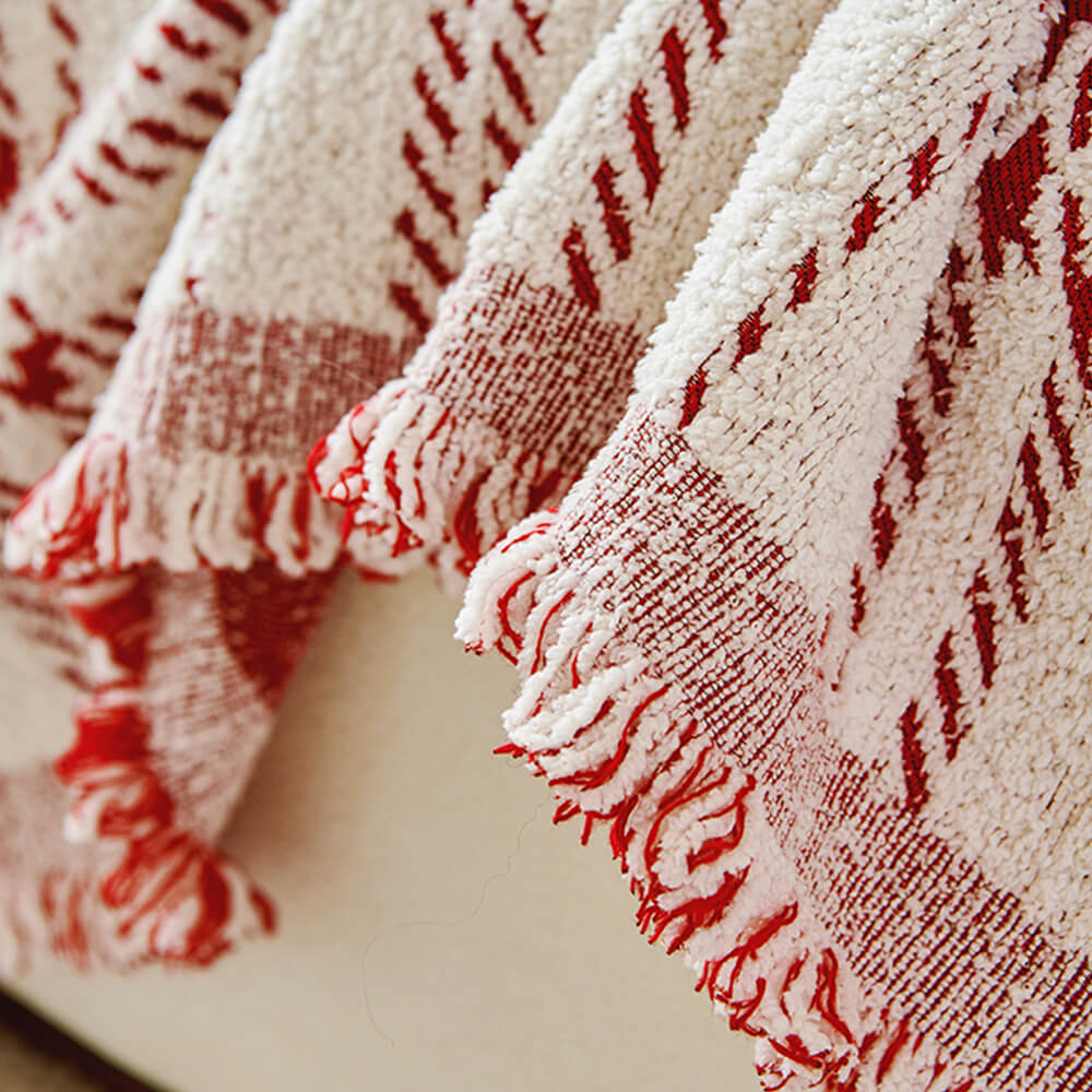 Klassisk Rutig Vändbar Antiskrapsoffa Täck Plush Carvallo