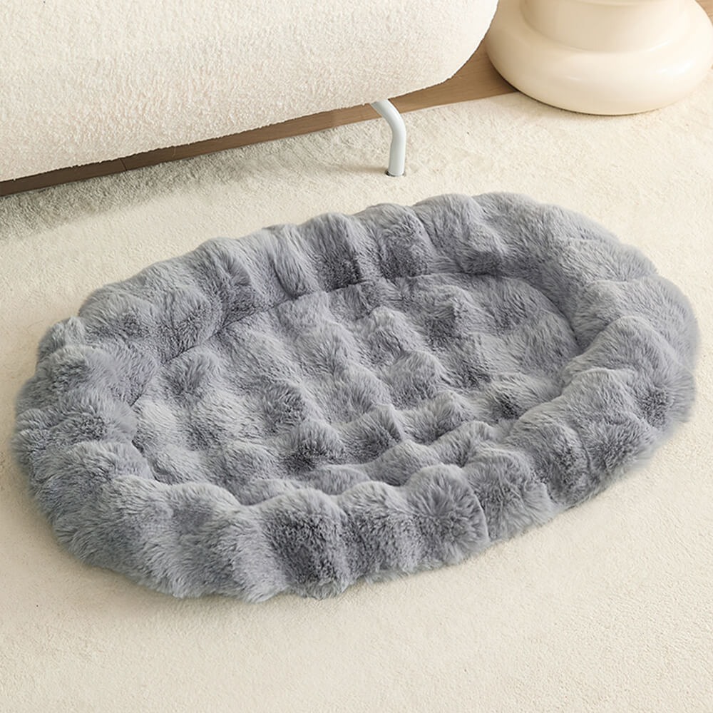 Ultra Soft Faux Rabbit Fur Pet Mat Lyxigt Komfort Stöd Carvallo