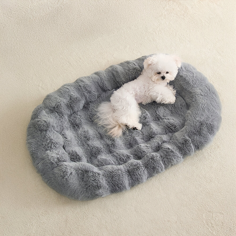 Ultra Soft Faux Rabbit Fur Pet Mat Lyxigt Komfort Stöd Carvallo