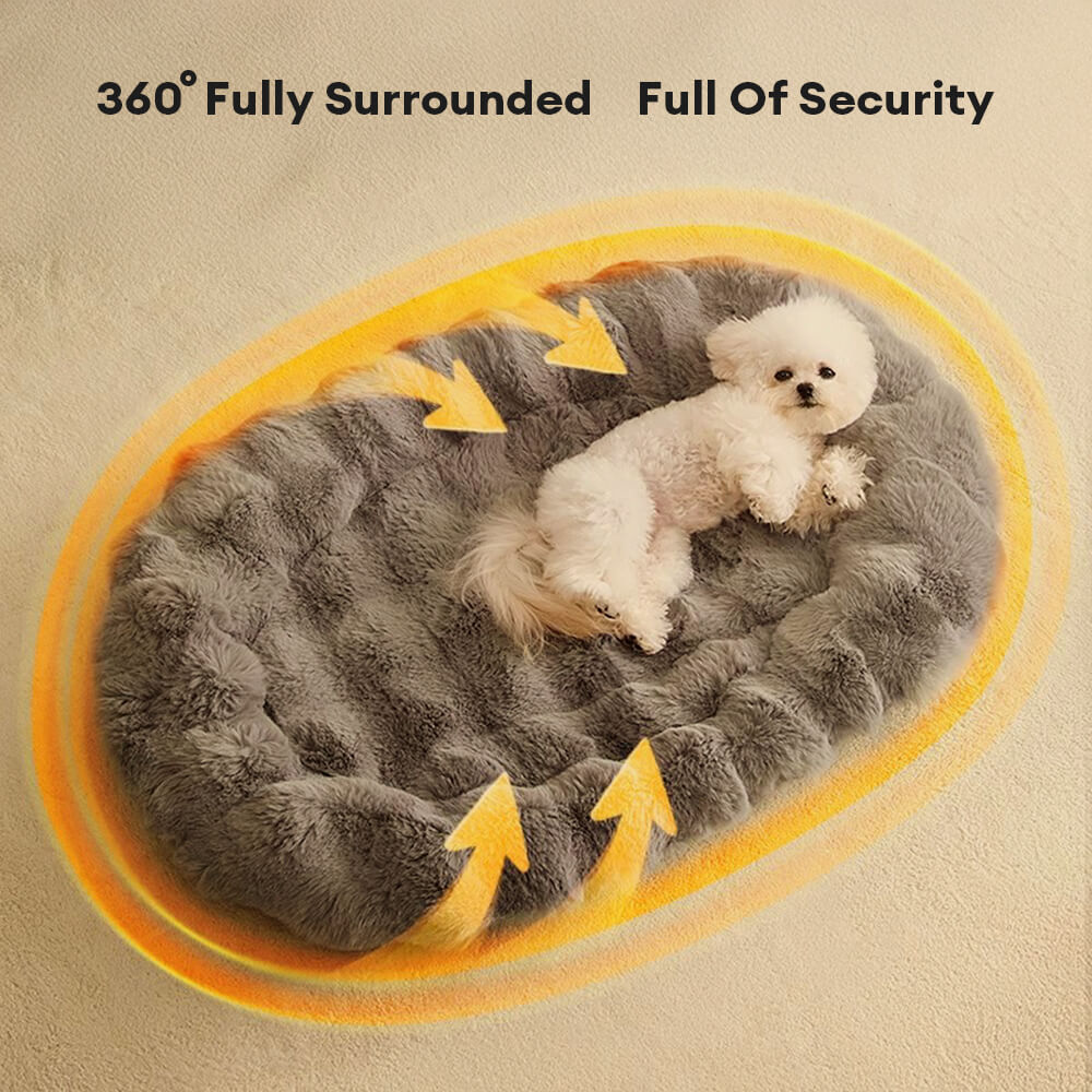 Ultra Soft Faux Rabbit Fur Pet Mat Lyxigt Komfort Stöd Carvallo