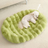 Ultra Soft Faux Rabbit Fur Pet Mat Lyxigt Komfort Stöd Carvallo
