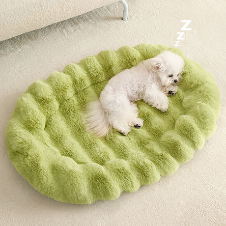 Ultra Soft Faux Rabbit Fur Pet Mat Lyxigt Komfort Stöd Carvallo