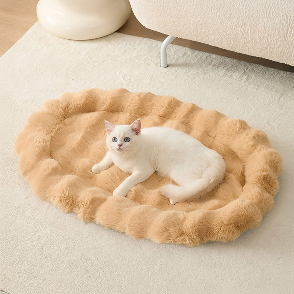 Ultra Soft Faux Rabbit Fur Pet Mat Lyxigt Komfort Stöd Carvallo