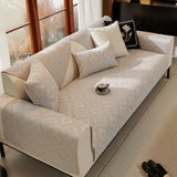 Fransk Elegans Chenille Mjuk Andningsbar Sofföverdrag 4 Säsonger Carvallo