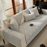 Fransk Elegans Chenille Mjuk Andningsbar Sofföverdrag 4 Säsonger Carvallo