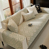 Fransk Elegans Chenille Mjuk Andningsbar Sofföverdrag 4 Säsonger Carvallo