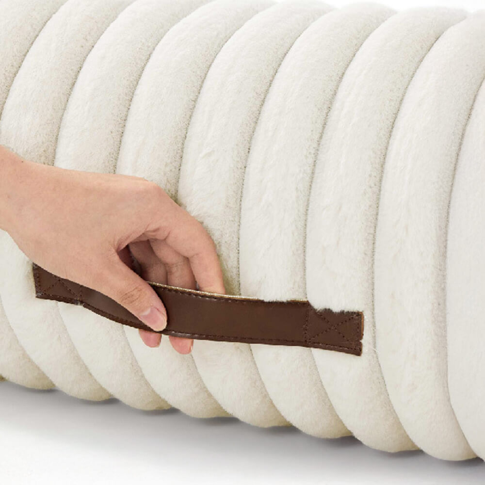 Faux Kaninpäls Våg Husdjur Säng Ultimat Komfort Stöd Carvallo