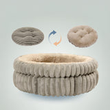 Ultra-Plush Mjölk Sammet Faux Fur Husdjurs Säng Cozy Comfort Carvallo