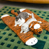 Tigershaped Plushmat Mysig Stilfull för Djur och Människor Carvallo
