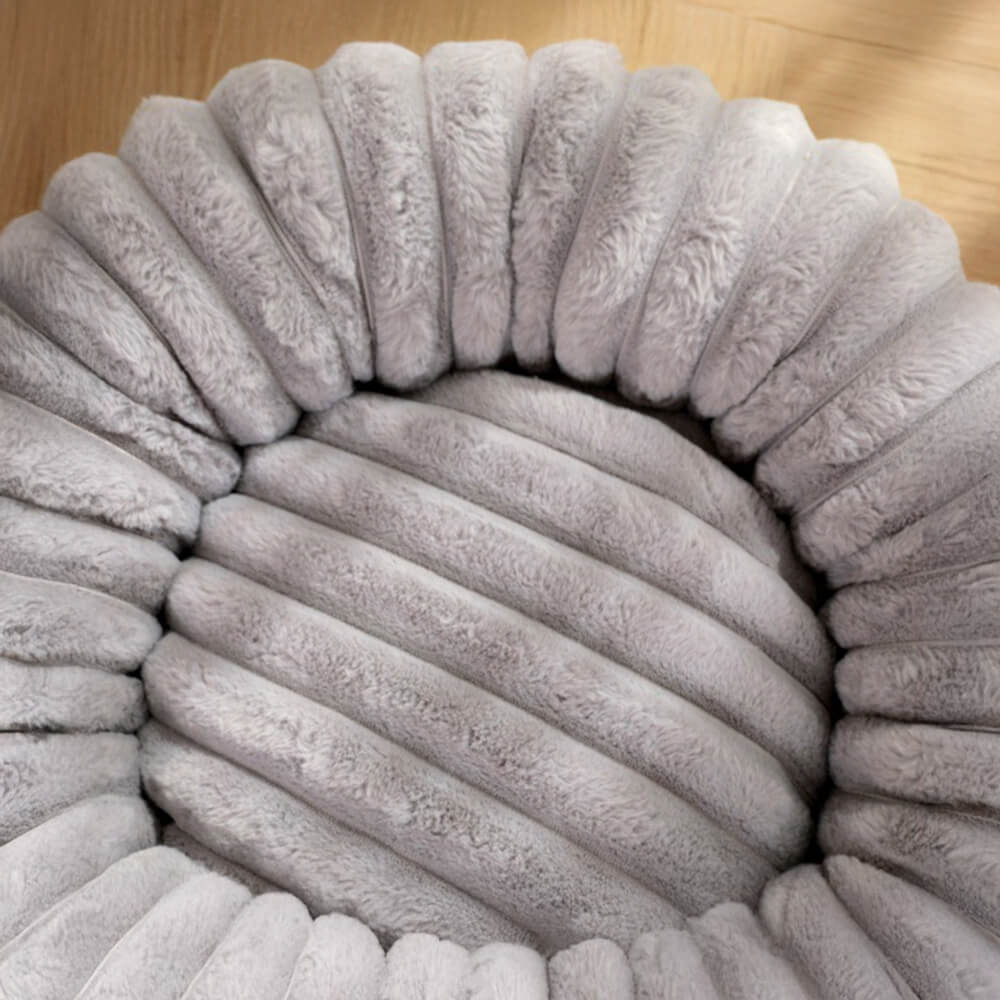 Ultra-Mjuk Donut Husdjursbädd Mysig Stödjande Plush Design Carvallo