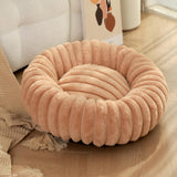 Ultra-Mjuk Donut Husdjursbädd Mysig Stödjande Plush Design Carvallo