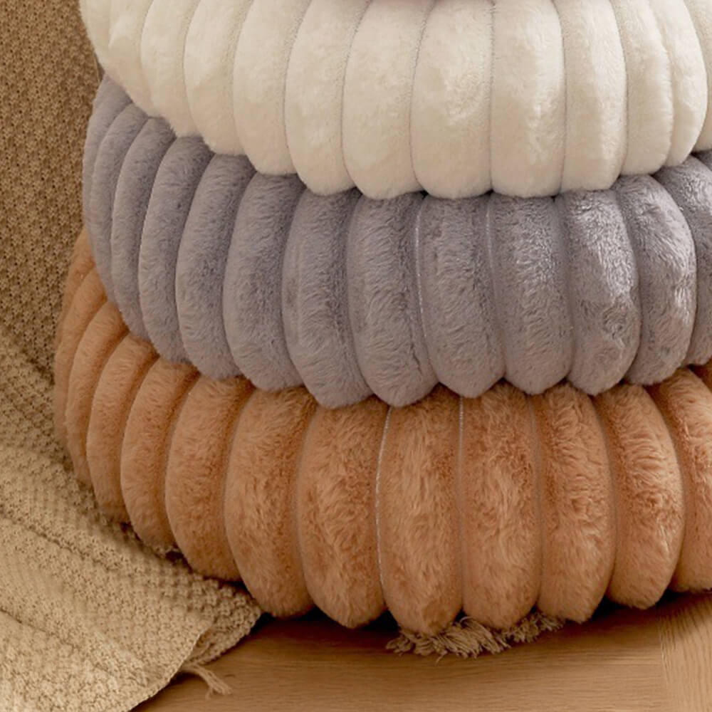 Ultra-Mjuk Donut Husdjursbädd Mysig Stödjande Plush Design Carvallo