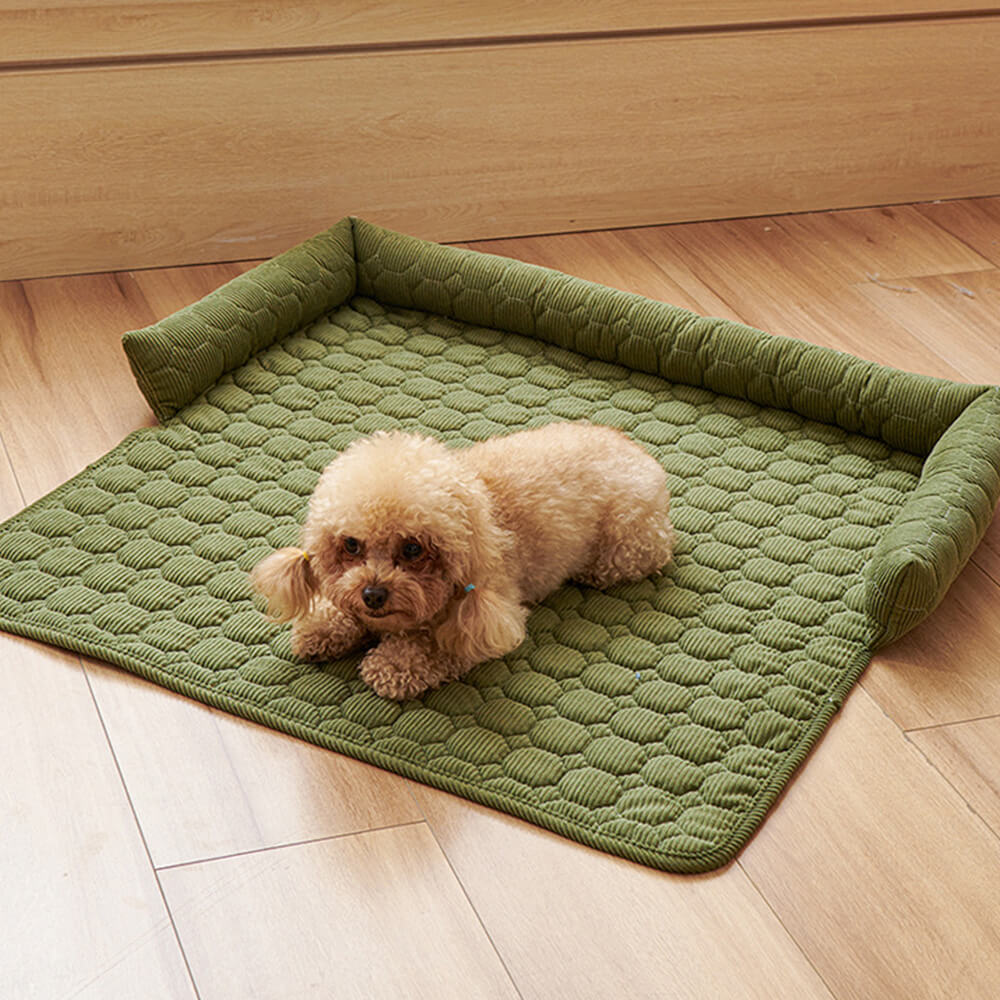 Ultrasoft pärlfleece hundmat quiltad tvättbar halkfri Carvallo