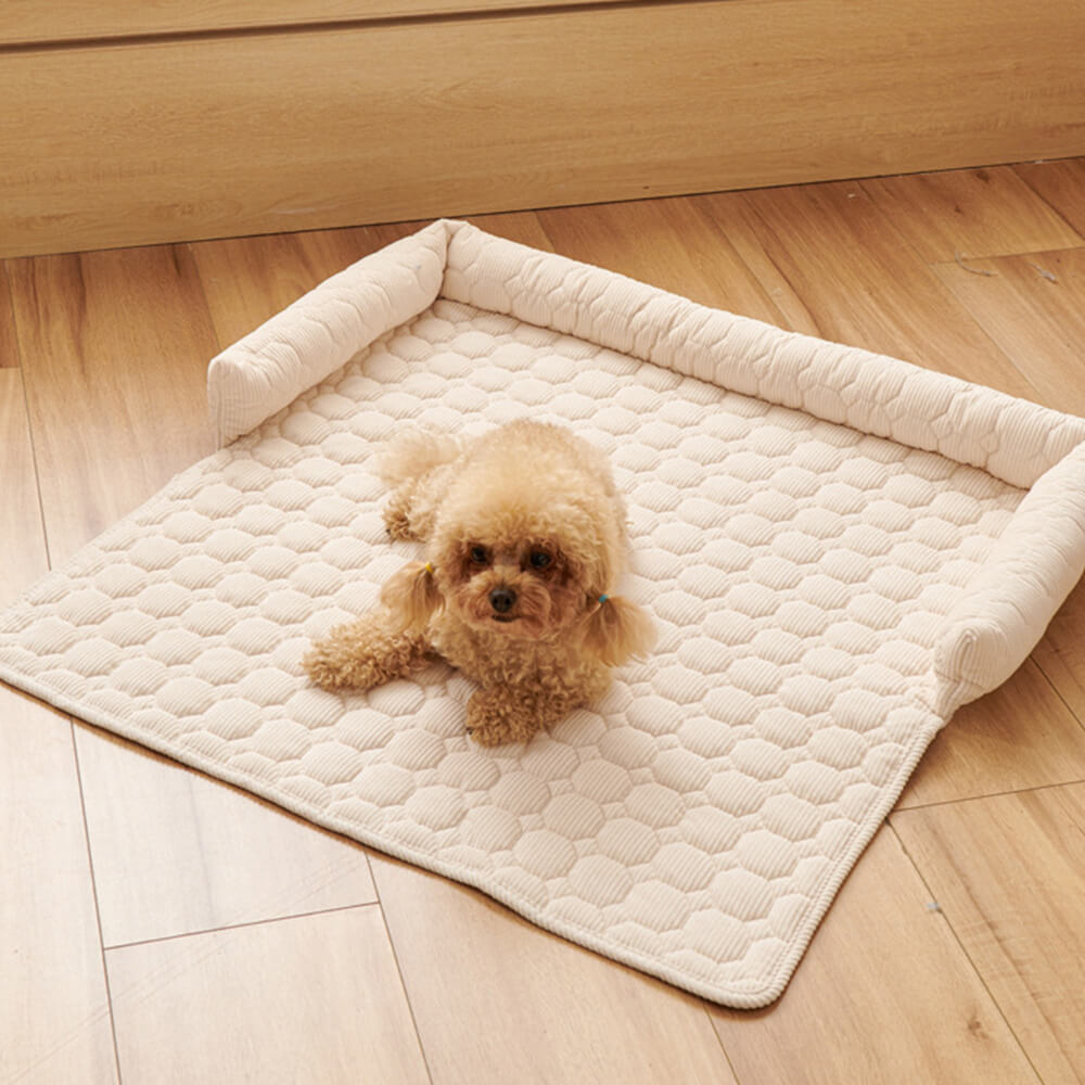 Ultrasoft pärlfleece hundmat quiltad tvättbar halkfri Carvallo