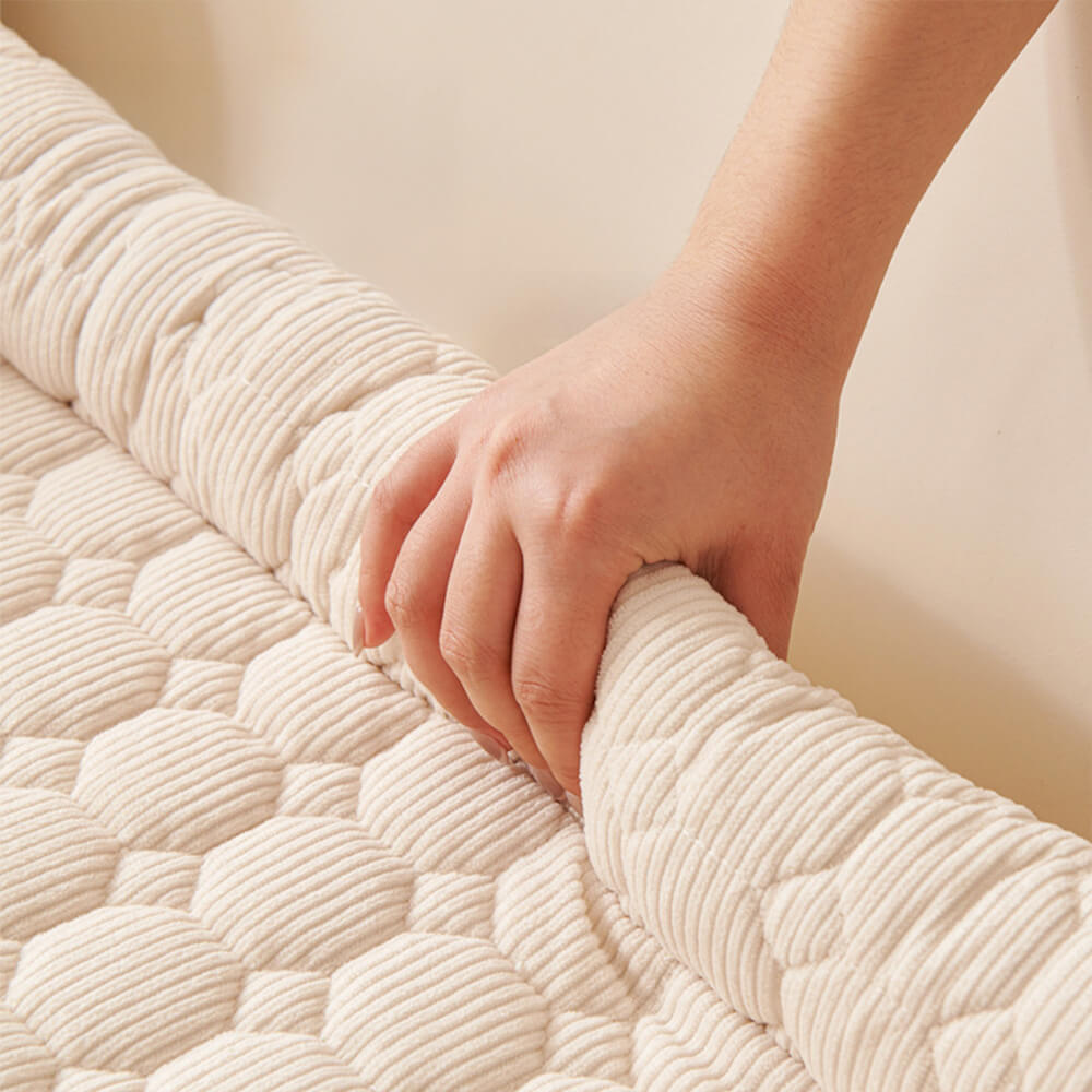 Ultrasoft pärlfleece hundmat quiltad tvättbar halkfri Carvallo