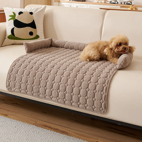 Ultrasoft pärlfleece hundmat quiltad tvättbar halkfri Carvallo