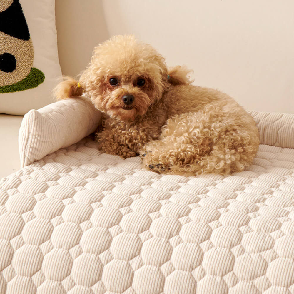 Ultrasoft pärlfleece hundmat quiltad tvättbar halkfri Carvallo