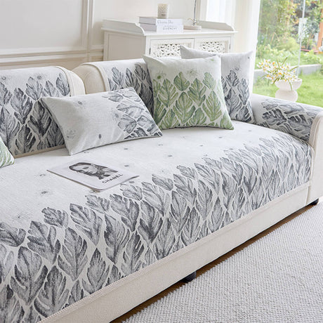 Chenille Romantisk Botanisk Design Bekväm Sofföverdrag Carvallo