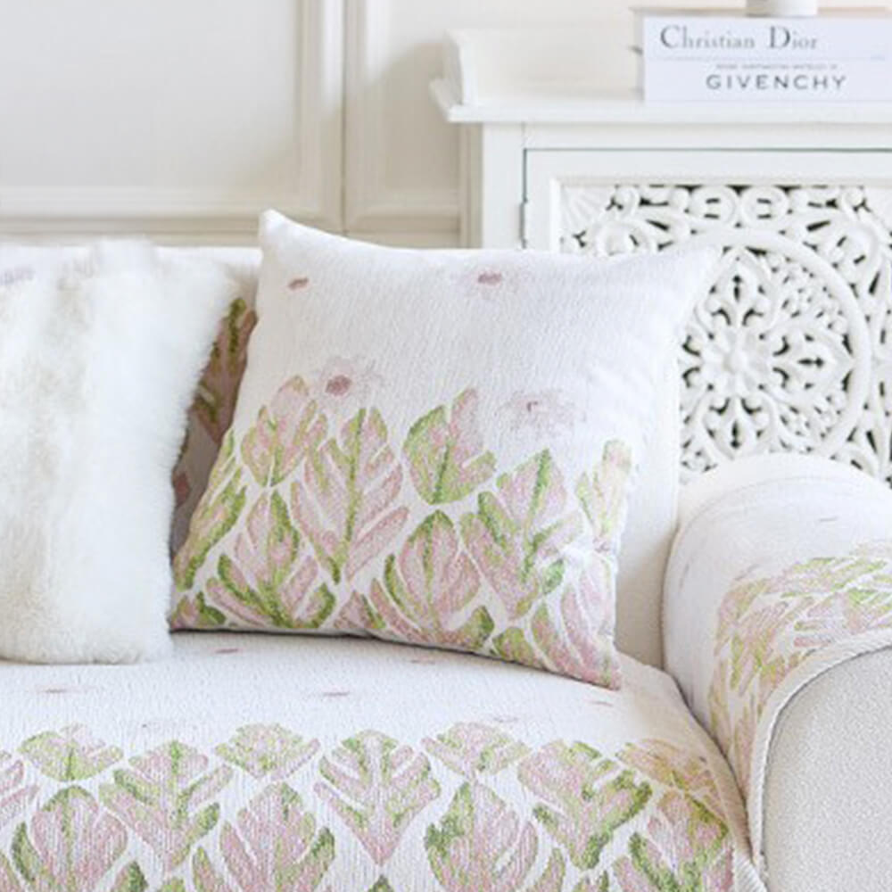 Chenille Romantisk Botanisk Design Bekväm Sofföverdrag Carvallo