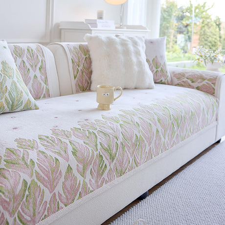 Chenille Romantisk Botanisk Design Bekväm Sofföverdrag Carvallo