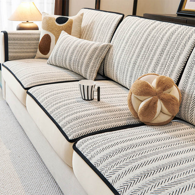 Klassisk Retro Stretch Chenille Sofföverdrag Full Protection Carvallo