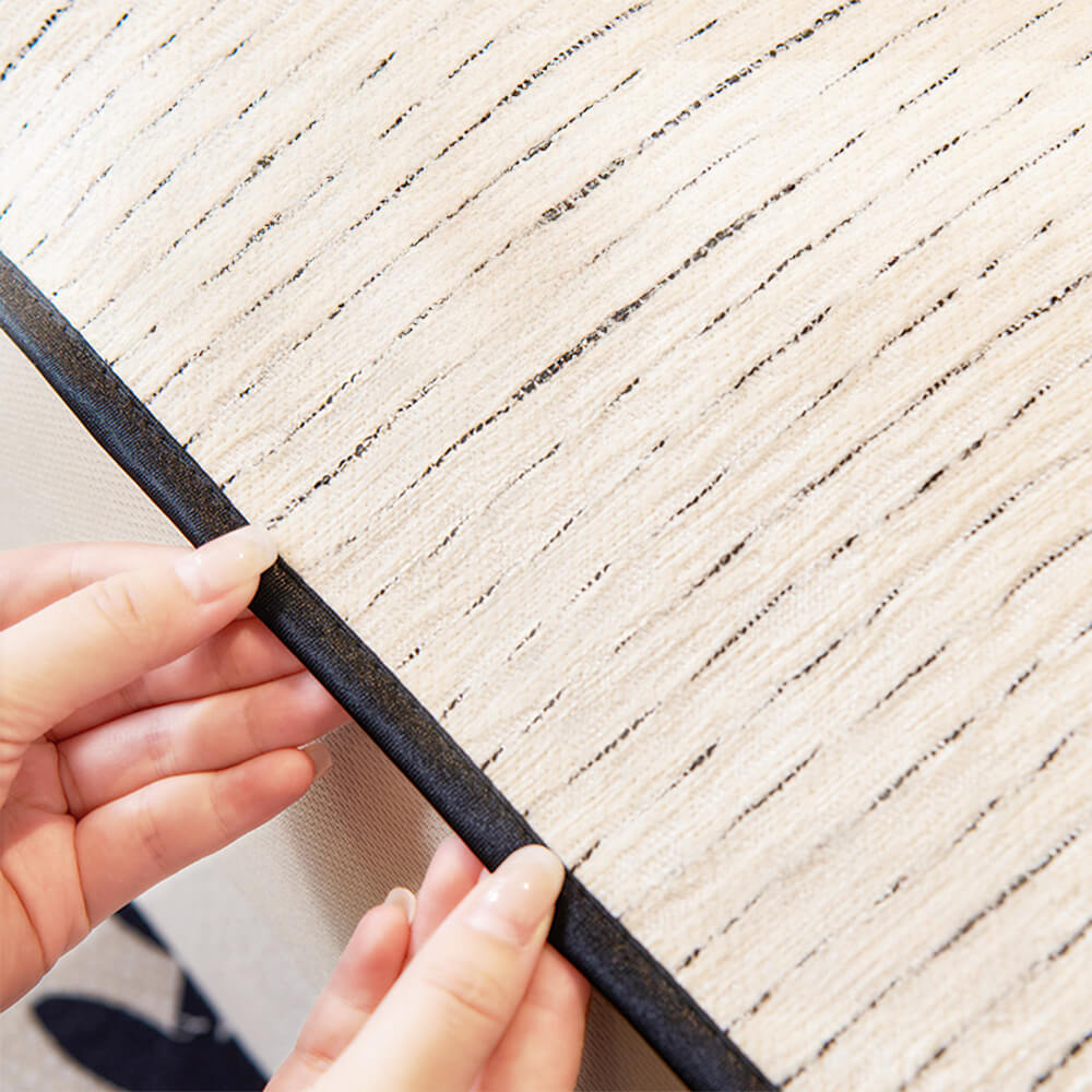 Linear Modern Stretch Chenille Full Wrap Sofföverdrag - Mjukt Hållbart Design Carvallo