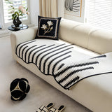 ArtiLounge Täckning - Modern Chevron Rand Chenille Sofföverdrag Carvallo