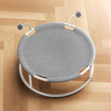 Rund Andningsbar Fuktbevis Varm Nät Kattbädd med Pom-Poms Carvallo