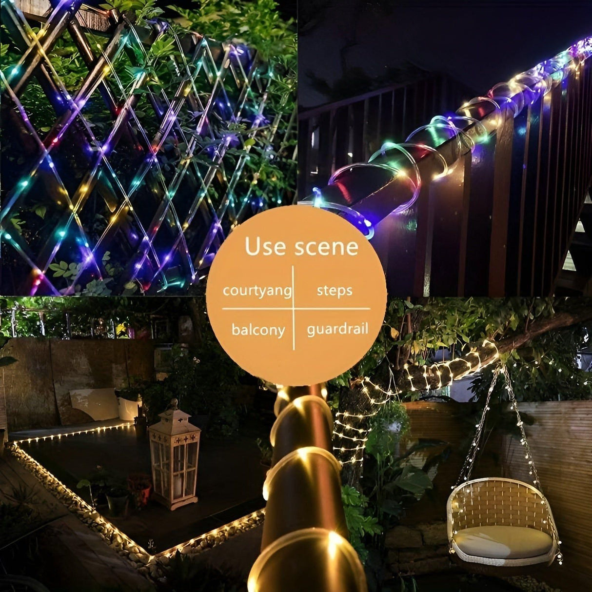 FairyGleam Light - Solarbetriven trädgårdsljusslinga LED för utomhusbruk Carvallo