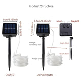 FairyGleam Light - Solarbetriven trädgårdsljusslinga LED för utomhusbruk Carvallo