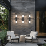 Utomhusvägglampa Modern Svart Aluminium Armatur Carvallo