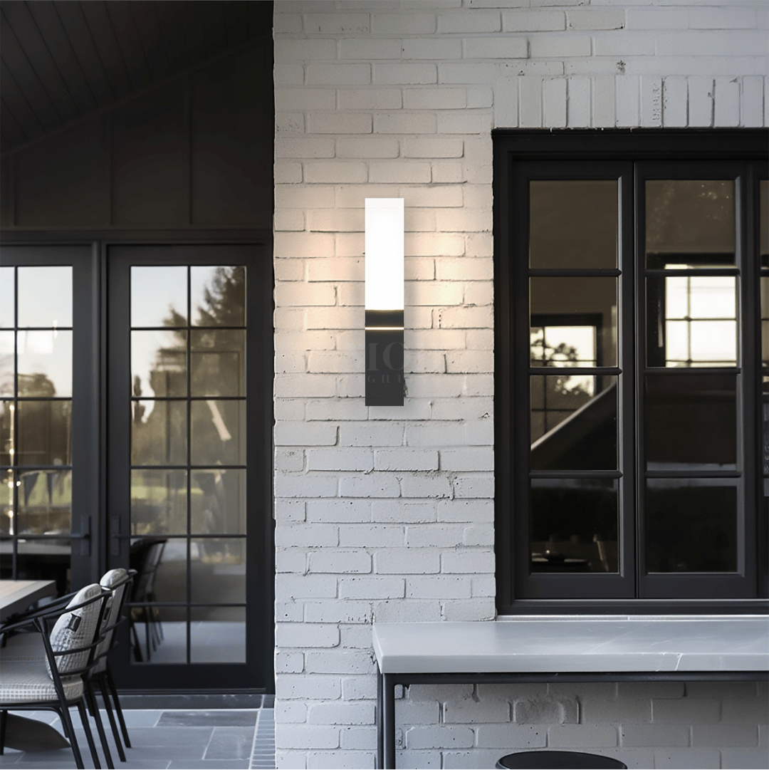 Utomhusvägglampa Modern Svart Aluminium Armatur Carvallo