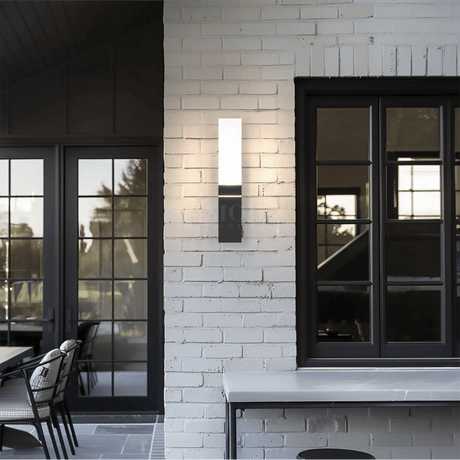 Utomhusvägglampa Modern Svart Aluminium Armatur Carvallo