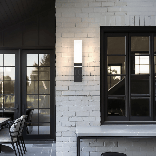 Utomhusvägglampa Modern Svart Aluminium Armatur Carvallo