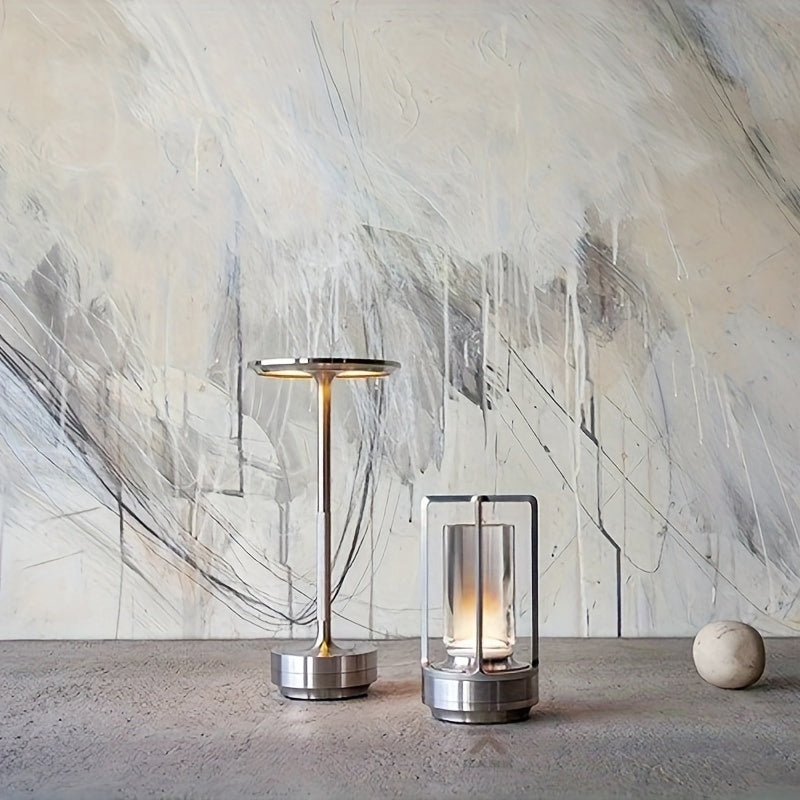 Fenna LED-bordslampa i japansk stil – Uppladdningsbar, Modern atmosfärbelysning Carvallo