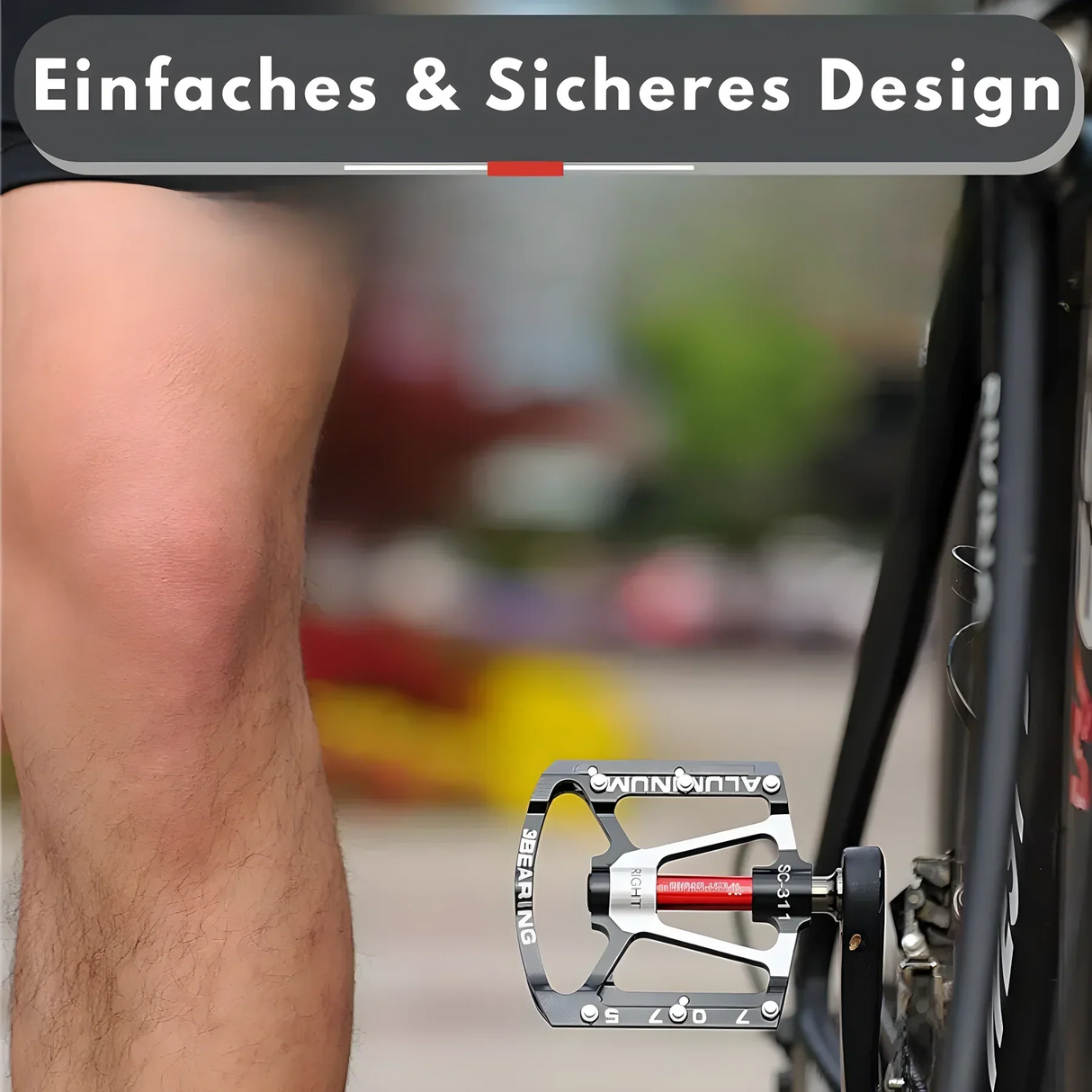 Robusta lätta aluminiumcykelpedaler med rutschfritt grepp Carvallo