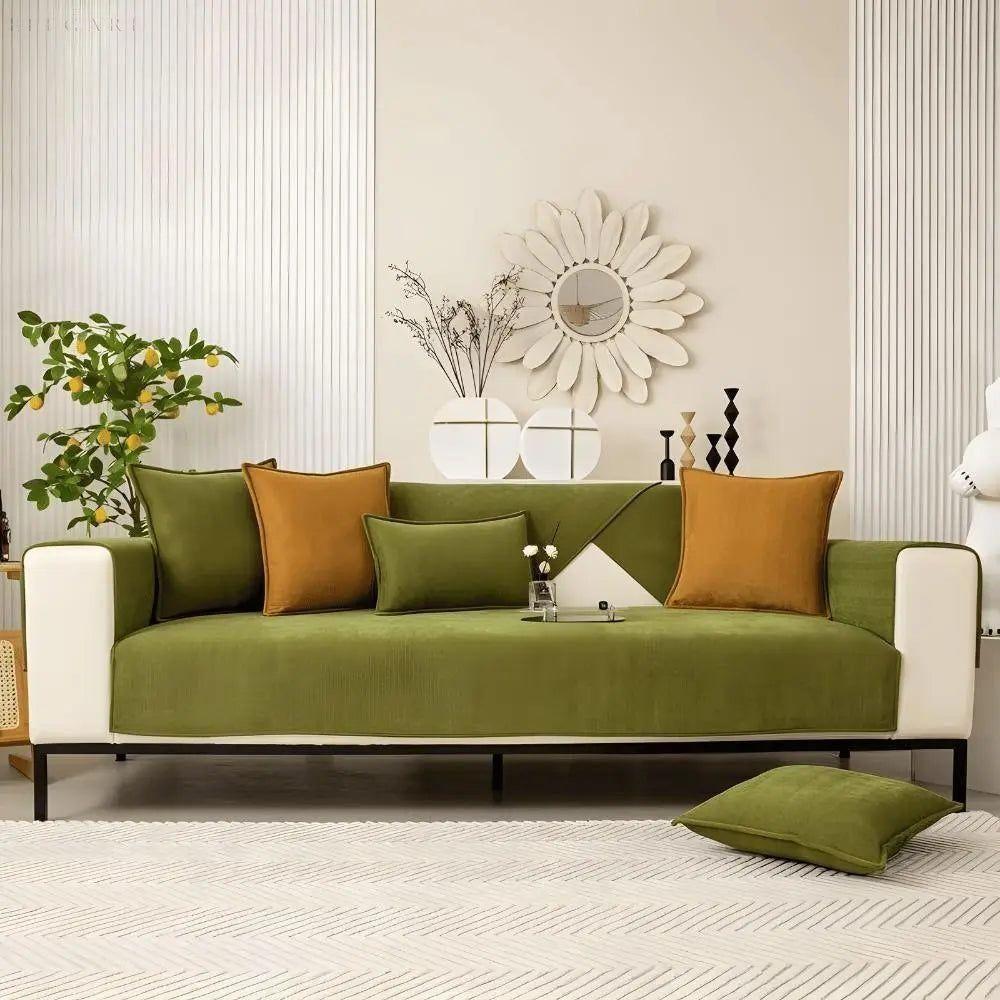 Sofföverdrag för L-form – Halkfritt mjukt soffskydd för komfort och stil Carvallo