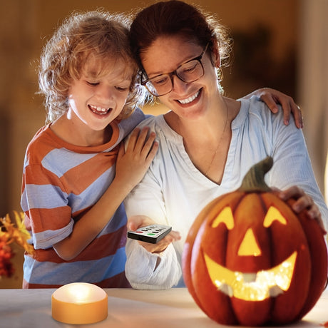 Pumpa LED-ljus – Flimrande batteridrivna Halloweenljus MILA Sverige