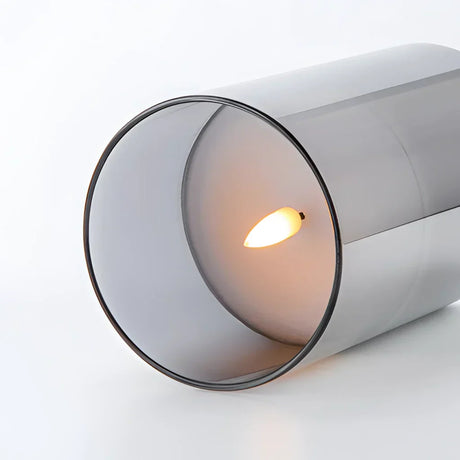 Flamlösa ljusset av glas med fjärrkontroll – 3-delat LED stumpenljusset Carvallo