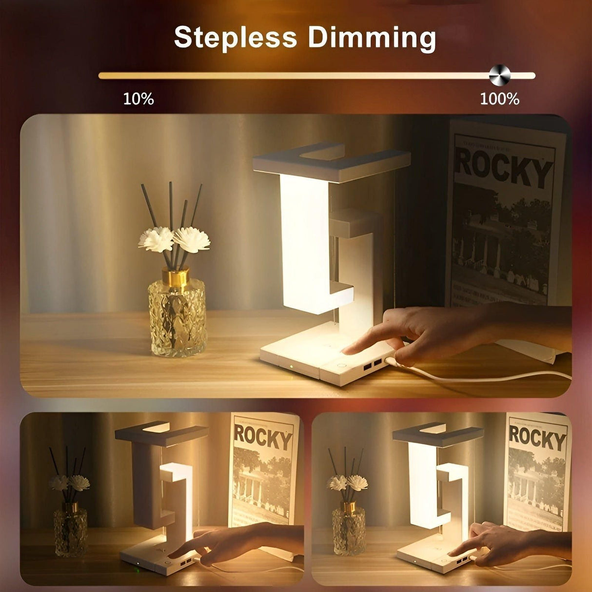 FloatLuxe Lampa - Sväva Touch-Control Dekorativ Lampa för Hem och Kontor Carvallo