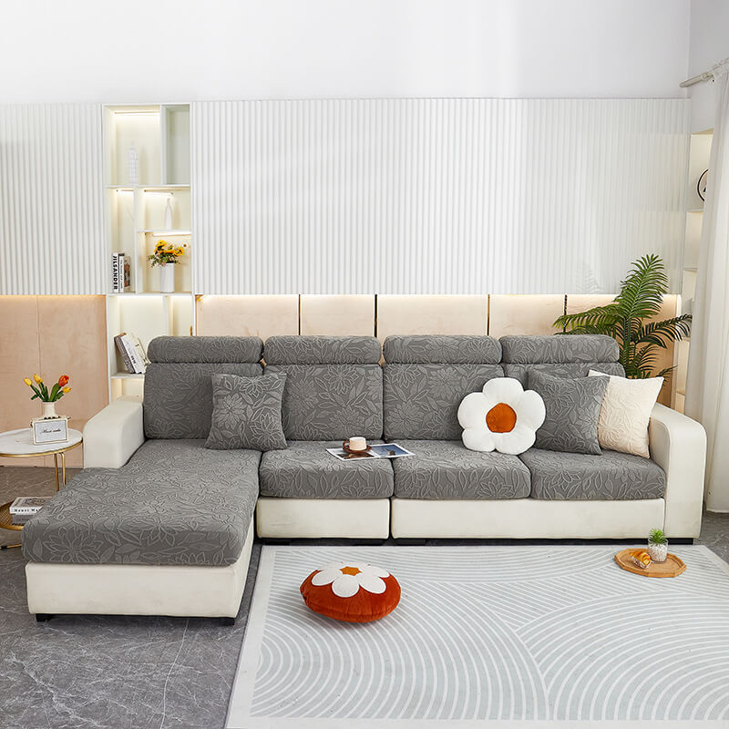 Blommig Sammet Stretch Hela Wrap Soffskydd Sofföverdrag Carvallo