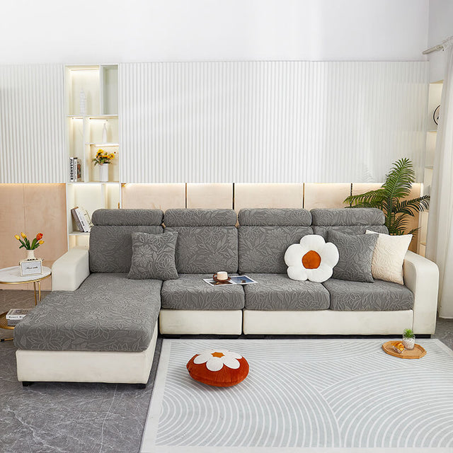 Blommig Sammet Stretch Hela Wrap Soffskydd Sofföverdrag Carvallo