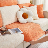 Blommig Sammet Stretch Hela Wrap Soffskydd Sofföverdrag Carvallo